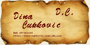 Dina Čupković vizit kartica